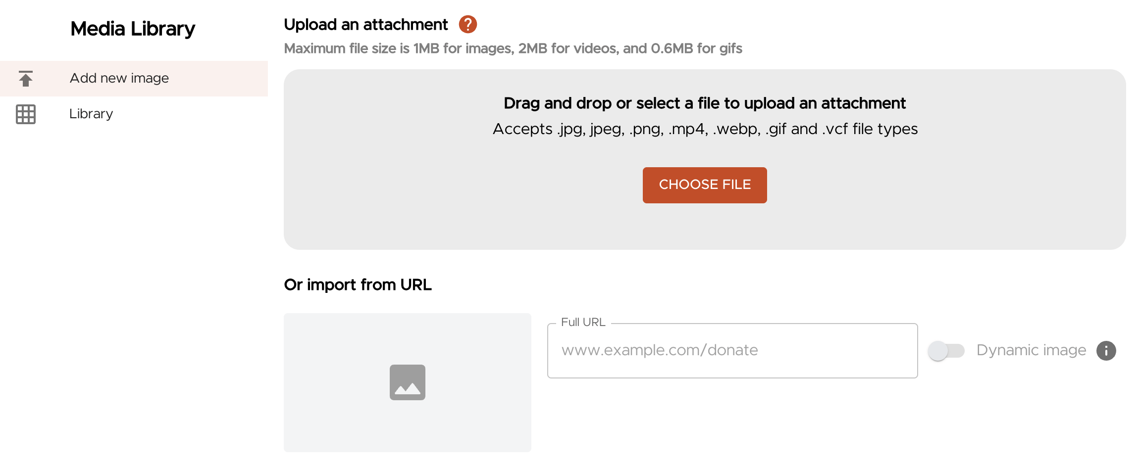 Add externally hosted files to the Media Library